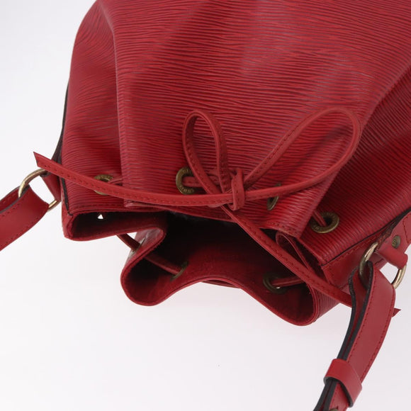 LOUIS VUITTON Epi Petit Noe Shoulder Bag Red M44107 LV Auth 188820