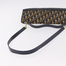 Christian Dior Trotter Canvas Hand Bag 2way Navy Gold Auth 188822-10