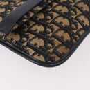 Christian Dior Trotter Canvas Hand Bag 2way Navy Gold Auth 188822-13