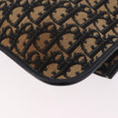 Christian Dior Trotter Canvas Hand Bag 2way Navy Gold Auth 188822-16