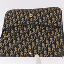 Christian Dior Trotter Canvas Hand Bag 2way Navy Gold Auth 188822-17