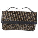 Christian Dior Trotter Canvas Hand Bag 2way Navy Gold Auth 188822-2