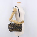 Christian Dior Trotter Canvas Hand Bag 2way Navy Gold Auth 188822-24