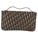 Christian Dior Trotter Canvas Hand Bag 2way Navy Gold Auth 188822-3