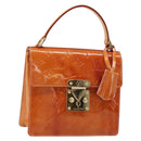 LOUIS VUITTON Monogram Vernis Spring Street Hand Bag Pink M91033 LV Auth 188824-1