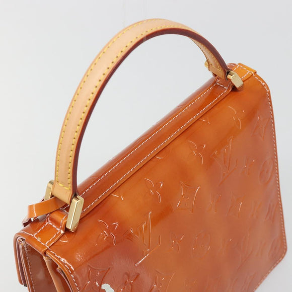 LOUIS VUITTON Monogram Vernis Spring Street Hand Bag Pink M91033 LV Auth 188824