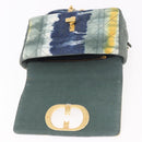 Christian Dior Cannage Miss Caro Chain Bag Canvas Navy Gold Auth 188825SAM-18