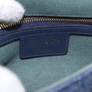 Christian Dior Cannage Miss Caro Chain Bag Canvas Navy Gold Auth 188825SAM-19