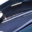 Christian Dior Hand Bag Leather 2way Navy Gold Auth 188827-11