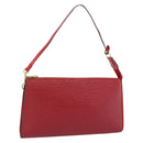LOUIS VUITTON Epi Pochette Accessoires Pouch Red M52947 LV Auth 188828-1