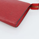 LOUIS VUITTON Epi Pochette Accessoires Pouch Red M52947 LV Auth 188828-14