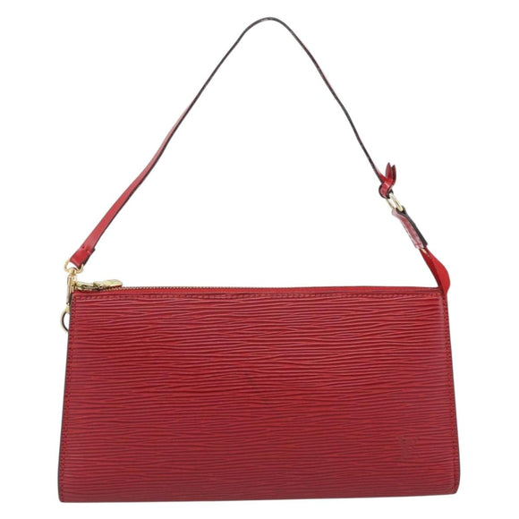 LOUIS VUITTON Epi Pochette Accessoires Pouch Red M52947 LV Auth 188828
