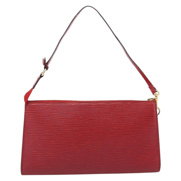 LOUIS VUITTON Epi Pochette Accessoires Pouch Red M52947 LV Auth 188828
