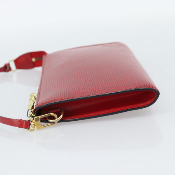 LOUIS VUITTON Epi Pochette Accessoires Pouch Red M52947 LV Auth 188828
