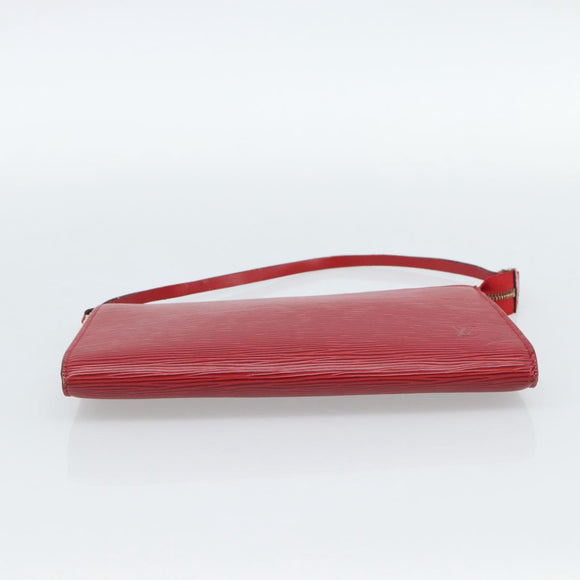 LOUIS VUITTON Epi Pochette Accessoires Pouch Red M52947 LV Auth 188828