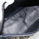 Christian Dior Trotter Canvas Shoulder Bag Navy Gold Auth 188833-12