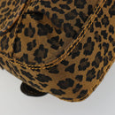 FENDI Shoulder Bag Canvas Brown Gold Auth 188835SAM-17