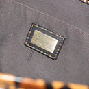 FENDI Shoulder Bag Canvas Brown Gold Auth 188835SAM-20