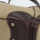 PRADA Jacquard Shoulder Bag Canvas Beige Gold Auth 188837SAM-15