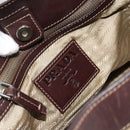 PRADA Jacquard Shoulder Bag Canvas Beige Gold Auth 188837SAM-18