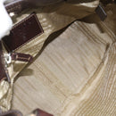 PRADA Jacquard Shoulder Bag Canvas Beige Gold Auth 188837SAM-10