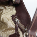 PRADA Jacquard Shoulder Bag Canvas Beige Gold Auth 188837SAM-21