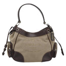 PRADA Jacquard Shoulder Bag Canvas Beige Gold Auth 188837SAM-13