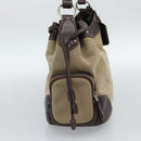 PRADA Jacquard Shoulder Bag Canvas Beige Gold Auth 188837SAM-3