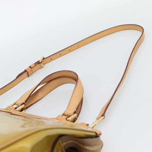 LOUIS VUITTON Monogram Vernis Blair GM Bag 2way Beige Poodle M91754 Auth 188838