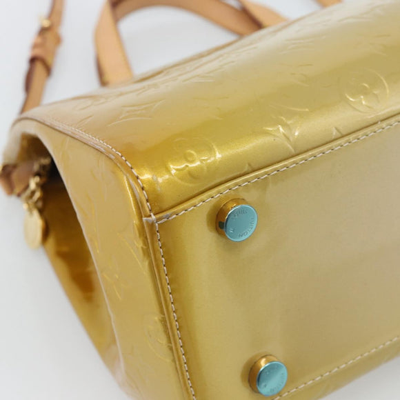 LOUIS VUITTON Monogram Vernis Blair GM Bag 2way Beige Poodle M91754 Auth 188838