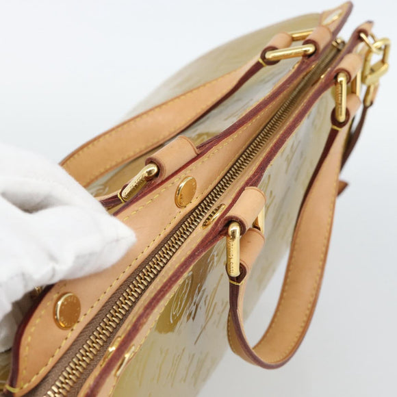 LOUIS VUITTON Monogram Vernis Blair GM Bag 2way Beige Poodle M91754 Auth 188838