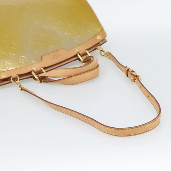 LOUIS VUITTON Monogram Vernis Blair GM Bag 2way Beige Poodle M91754 Auth 188838