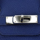 HERMES Birkin 35 Hand Bag Taurillon Leather Blue Silver Auth 188839SM-15