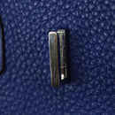 HERMES Birkin 35 Hand Bag Taurillon Leather Blue Silver Auth 188839SM-18