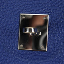 HERMES Birkin 35 Hand Bag Taurillon Leather Blue Silver Auth 188839SM-20