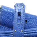 HERMES Birkin 35 Hand Bag Taurillon Leather Blue Silver Auth 188839SM-27