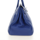 HERMES Birkin 35 Hand Bag Taurillon Leather Blue Silver Auth 188839SM-5