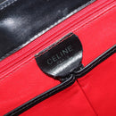 CELINE Hand Bag Leather Black Gold Auth 188840V-17