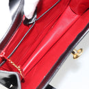 CELINE Hand Bag Leather Black Gold Auth 188840V-18
