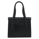 CELINE Hand Bag Leather Black Gold Auth 188840V-3