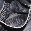 PRADA Gathered Hand Bag Leather 2way Black Gold Auth 188842V-26