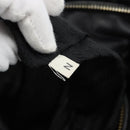 PRADA Gathered Hand Bag Leather 2way Black Gold Auth 188842V-11