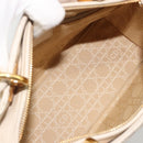 Christian Dior Lady Dior Canage Hand Bag Leather 2way Ivory Gold Auth 188848A-20