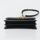 Christian Dior Cannage Miss Caro Chain Bag Leather Black Gold Auth 188849SAM-5