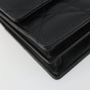 Christian Dior Cannage Miss Caro Chain Bag Leather Black Gold Auth 188849SAM-15