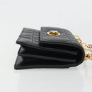 Christian Dior Cannage Miss Caro Chain Bag Leather Black Gold Auth 188849SAM-3