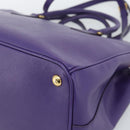 PRADA Galleria Hand Bag Saffiano leather 2way Purple Gold Auth 188851V-18