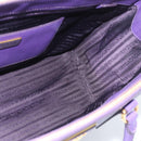 PRADA Galleria Hand Bag Saffiano leather 2way Purple Gold Auth 188851V-22