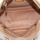 Miu Miu Matelasse Hand Bag Leather 2way Pink Gold Auth 188853-11