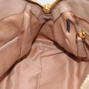 Miu Miu Matelasse Hand Bag Leather 2way Pink Gold Auth 188853-24